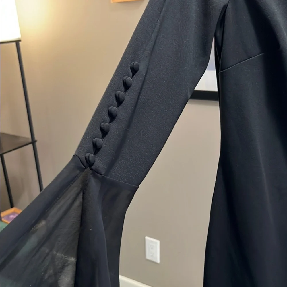 Calvin Klein Elegant Black Long-Sleeve Dress | Size 6-8 - Picture 2 of 11